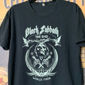 Black Sabbath World Tour 2016 Black Graphic Band T-Shirt Front & Back Print